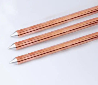 Großhandel Niedrigpreis 10 mm 20 mm DIA Elektrische Kupfergebundene Erdelektrode Kupfer Erdstange