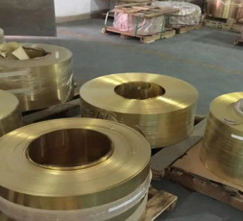 Warmverkauf Kupfer-Brassfolie-Band C26800 Kupfer-Spule-Band 0,2 mm 0,3 mm 0,5 mm Dicke Fabrik direkt